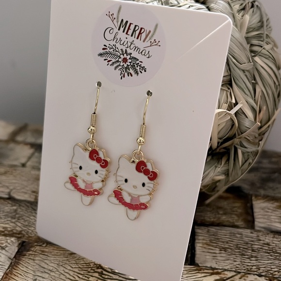 NEW HELLO KITTY Ballerina Earrings - Hypoallergenic - Picture 2 of 6